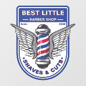 Aanpassen Classic Barber Shop Traditionele Pool Raamsticker (Vel)