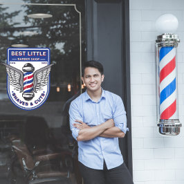 Aanpassen Classic Barber Shop Traditionele Pool Raamsticker