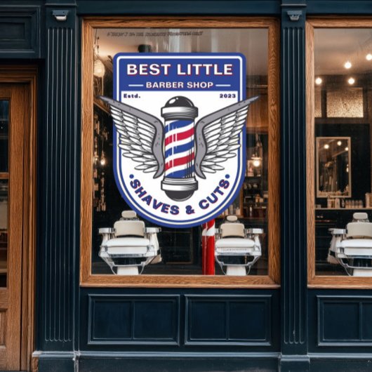 Aanpassen Classic Barber Shop Traditionele Pool Raamsticker