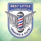 Aanpassen Classic Barber Shop Traditionele Pool Raamsticker (Vel 3)