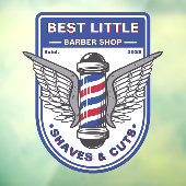 Aanpassen Classic Barber Shop Traditionele Pool Raamsticker (Vel 3)