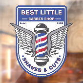 Aanpassen Classic Barber Shop Traditionele Pool Raamsticker (Vel 2)
