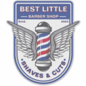 Aanpassen Classic Barber Shop Traditionele Pool Sticker (Voorkant)