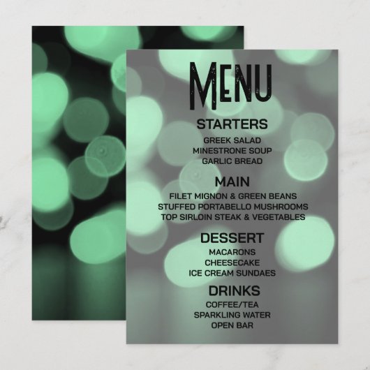 Aanpassen - Creëer je eigen Big Green Bokeh Menu (Voorkant / Achterkant)