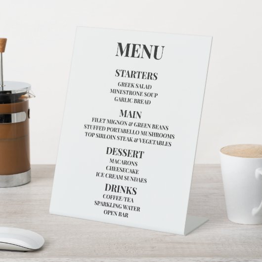 Aanpassen - Creëer uw eigen menu Reclamebord Met Voetstuk (Insitu)