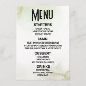 Aanpassen - Creëer uw eigen subtiele groene marmer Menu (Voorkant)