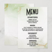 Aanpassen - Creëer uw eigen subtiele groene marmer Menu (Voorkant / Achterkant)