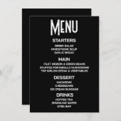 Aanpassen - Creëer Uw eigen zwarte aangepaste menu (Voorkant / Achterkant)