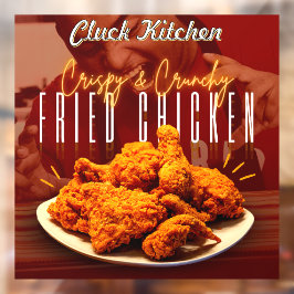 Aanpassen Crispy Crunchy Fried Chicken Promo Raamsticker