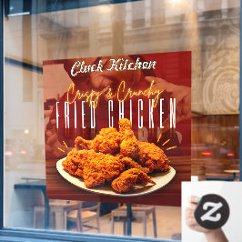 Aanpassen Crispy Crunchy Fried Chicken Promo Raamsticker