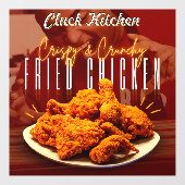 Aanpassen Crispy Crunchy Fried Chicken Promo Raamsticker (Vel)