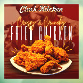 Aanpassen Crispy Crunchy Fried Chicken Promo Raamsticker (Vel 3)