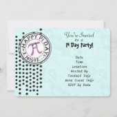 Aanpassen - Cute Polka Dot Happy Pi Day Feestje Kaart (Voorkant)