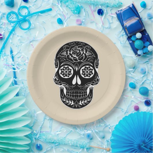 Aanpassen Dag van de dode schedel Party Bord (Feest)