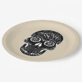 Aanpassen Dag van de dode schedel Party Bord (Gekanteld)