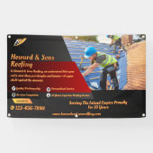 Aanpassen Dakbedekking Service Business Gedetaille Spandoek (Horizontaal)