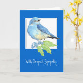 Aanpassen, diepste sympathie, Mountain Bluebird Kaart (Gele Bloem)