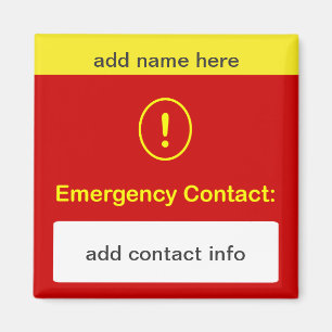 AANPASSEN DIT ~ Noodrage van het Contact. Magneet
