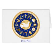 Aanpassen Dove of Peace Wenskaart 4" x 5.6" (Voorkant Horizontaal)