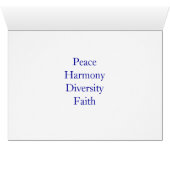 Aanpassen Dove of Peace Wenskaart 4" x 5.6" (Binnen Horizontaal (Onder))