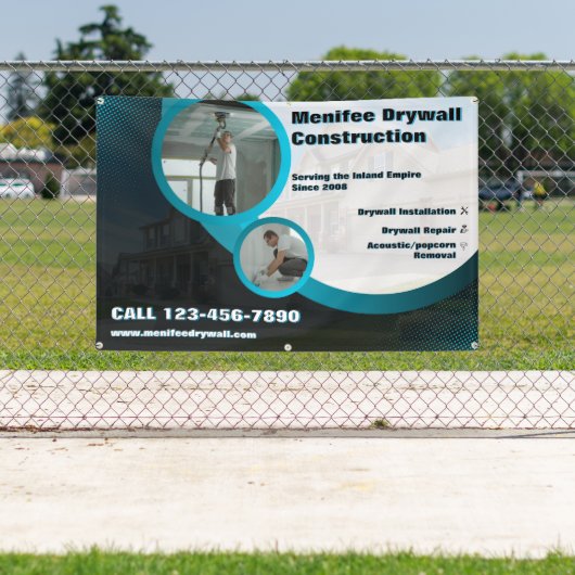 Aanpassen Drywall Installatie Contractor Business Spandoek (Insitu)