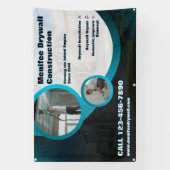 Aanpassen Drywall Installatie Contractor Business Spandoek (Verticaal)