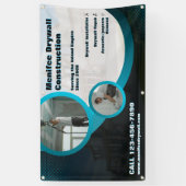 Aanpassen Drywall Installatie Contractor Business Spandoek (Verticaal)