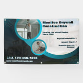 Aanpassen Drywall Installatie Contractor Business Spandoek (Horizontaal)