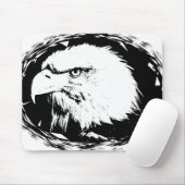 Aanpassen Eagle Head Moderne Pop Art Sjabloon Muismat (Met muis)