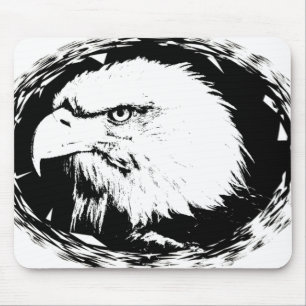 Aanpassen Eagle Head Moderne Pop Art Sjabloon Muismat