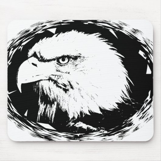 Aanpassen Eagle Head Moderne Pop Art Sjabloon Muismat (Voorkant)