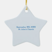 Aanpassen, Eerste communiqué en Bloed Keramisch Ornament (Achterkant)