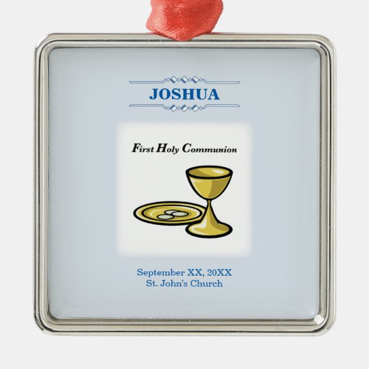 Aanpassen, Eerste communiqué en Bloed Metalen Ornament (Voorkant)