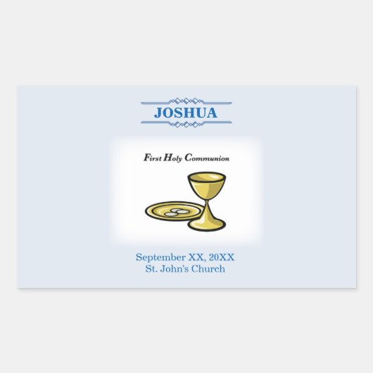 Aanpassen, Eerste communiqué en Bloed Rechthoekige Sticker (Voorkant)