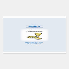 Aanpassen, Eerste communiqué en Bloed Rechthoekige Sticker