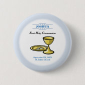 Aanpassen, Eerste communiqué en Bloed Ronde Button 5,7 Cm (Voorkant)