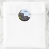 Aanpassen El Castillo de Tulum - Maya ruïnes Ronde Sticker (Tas)