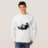 Aanpassen Elegant Modern Surfer Trendy Sjabloon T-shirt (Voorkant volledig)