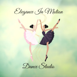 Aanpassen Elegant paar dansende ballerina's Studi Raamsticker