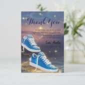 Aanpassen Elegant Verjaardag Sneaker Ball Party Bedankkaart (Staand voorkant)