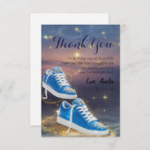 Aanpassen Elegant Verjaardag Sneaker Ball Party Bedankkaart (Voorkant / Achterkant)