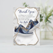 Aanpassen Elegant Verjaardag Sneaker Ball Party Bedankkaart (Staand voorkant)