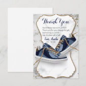 Aanpassen Elegant Verjaardag Sneaker Ball Party Bedankkaart (Voorkant / Achterkant)