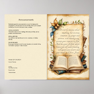 Aanpassen en Downloaden Kerkbulletin Poster