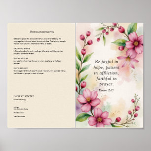 Aanpassen en Downloaden Kerkbulletin Poster