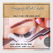 Aanpassen Eyelash Studio Zakelijk Groot  Raamsticker (Vel)