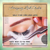 Aanpassen Eyelash Studio Zakelijk Groot  Raamsticker (Vel 3)