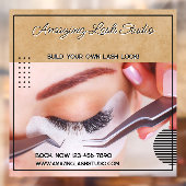 Aanpassen Eyelash Studio Zakelijk Groot  Raamsticker (Vel 2)