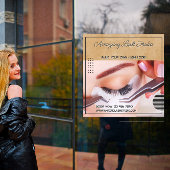 Aanpassen Eyelash Studio Zakelijk Groot  Raamsticker