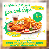 Aanpassen Fish and Chips Cafe Verkoop Promo Door Raamsticker (Vel 2)